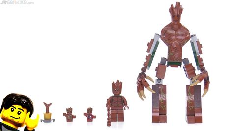 Lego Marvel Super Heroes Groot Figures Compared Youtube