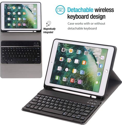 Ipad 10 2 7th Generation 2019 Keyboard Case Slim Shell Lightweight Smart Cover With