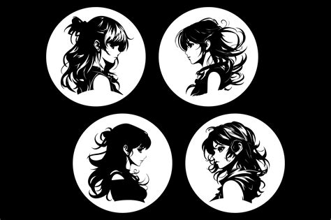 Anime Silhouette Vector Graphic Graphic by T-Shirt Design Bundle ...