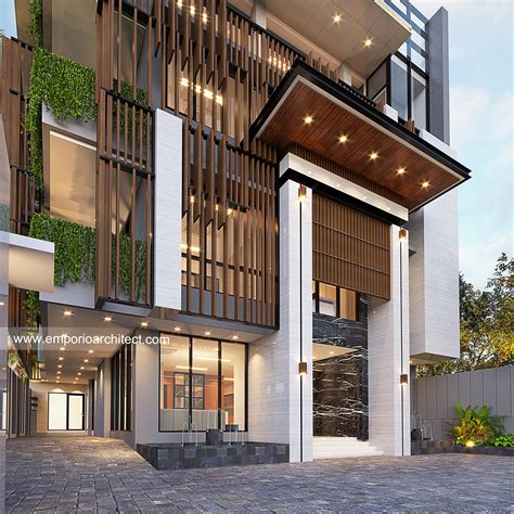 desain tampak detail depan kantor modern  lantai msal  jakarta