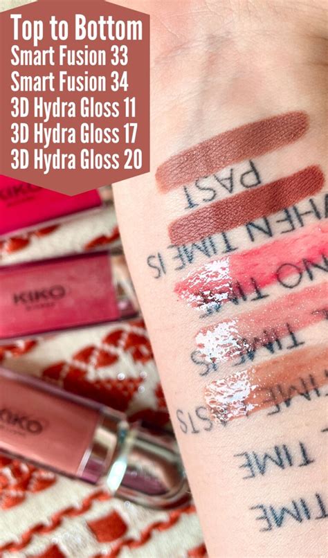 Kiko Smart Fusion Lip Liner Lipgloss Swatches Review