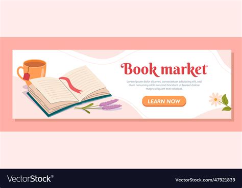 Banner with books concept Royalty Free Vector Image