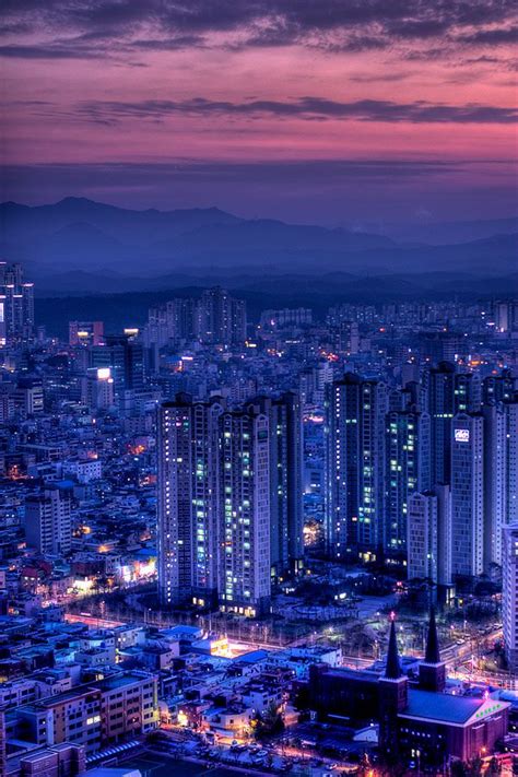 Ulsan-city-lights Korea Wallpaper, City Wallpaper, City Skyline, New ...