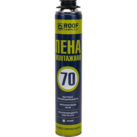 Пена профессиональная монтажная Roof Complect 70 летняя 950 гр ...