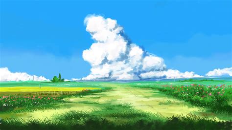 Anime Grass Field Wallpapers - Wallpaper Cave