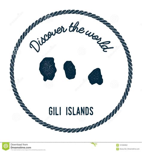 Gili Islands Geometric Map. Vector Illustration | CartoonDealer.com ...