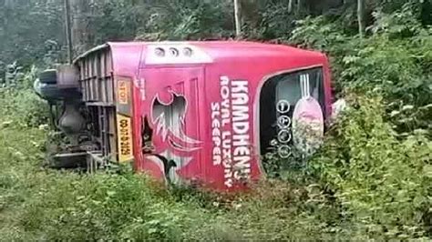 Bus Overturns In Gajapati Of Odisha 23 Passengers Escape Unhurt