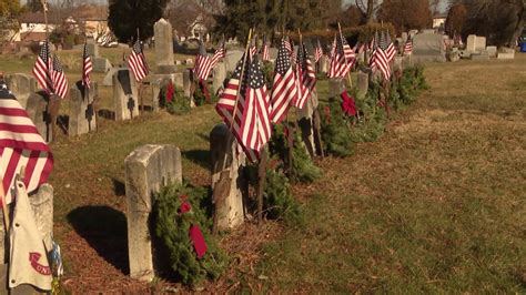 Volunteers Take Part In Wreaths Across America Near Wilkes Barre