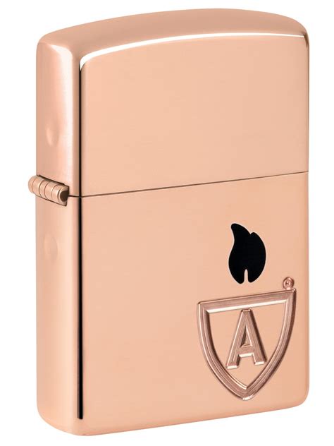 Zippo Lighter Armor Solid Copper With Logo High Polish Copper 46171 Lucas Lighters