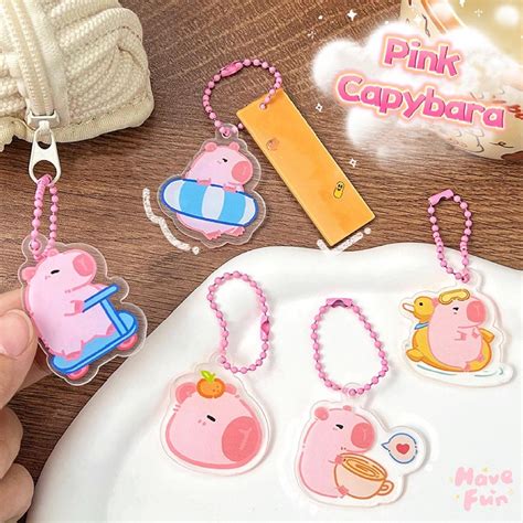 Jual PC Gantungan Kunci Aklirik Capybara Souvenir Hadiah Ulang Tahun