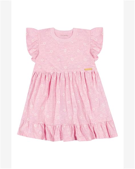 Riachuelo Vestido Beb Menina Curto Estampado Florzinhas Babado