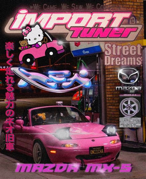 Mazda Mx 5 Miata Collage In 2024 Retroposter 2fast2furious Autos