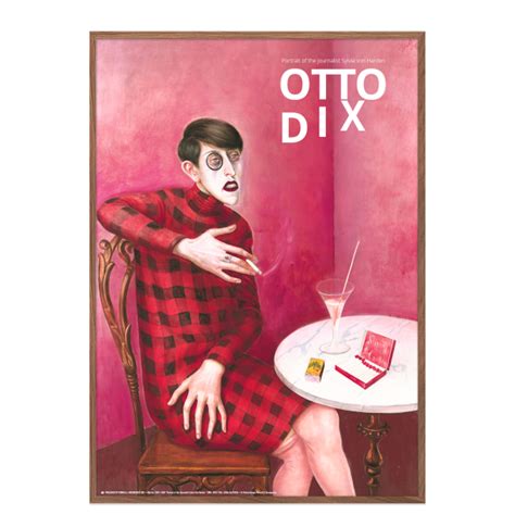 Kunstplakat Porträt der Journalistin Sylvia von Harden by Otto Dix