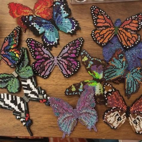 Monarch Butterfly Perler Bead Design Etsy