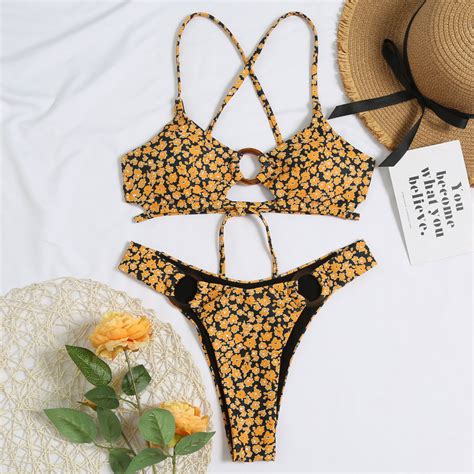 Printed Split Swimsuit Feminine Bikini Swimsuit On Luulla