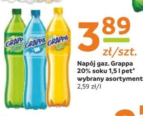 Promocja Grappa Napój gazowany 20 soku 1 5l w Gama