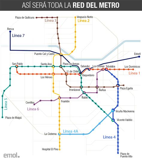 Así será la nueva Línea 7 del Metro que dejará a Santiago en el top 20