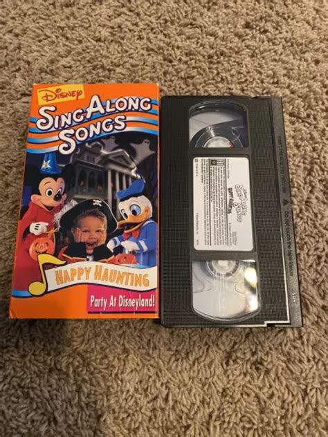 DISNEY SING ALONG Songs Happy Haunting Party VHS Halloween Spooky Scary ...