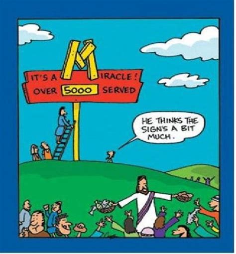 Miracle Sign John Saddington Bible Humor Bible Jokes Cartoon Jokes