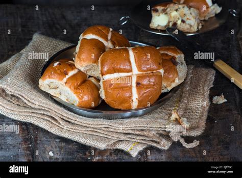 Easter Hot Cross Buns Stock Photo Alamy