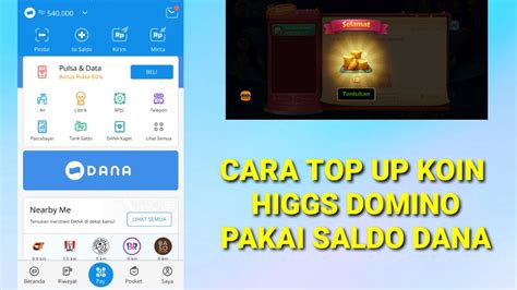 CARA TOP UP KOIN DOMINO PAKAI SALDO DANA TERBARU YouTube