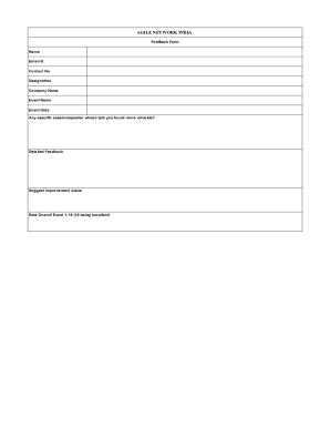 Fillable Online Feedback Form Print Fax Email Print Pdffiller