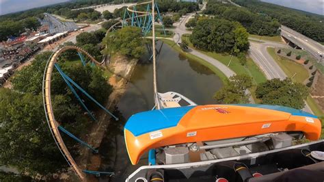 Goliath Amazing Hyper Roller Coaster 4k Pov Six Flags Over Georgia