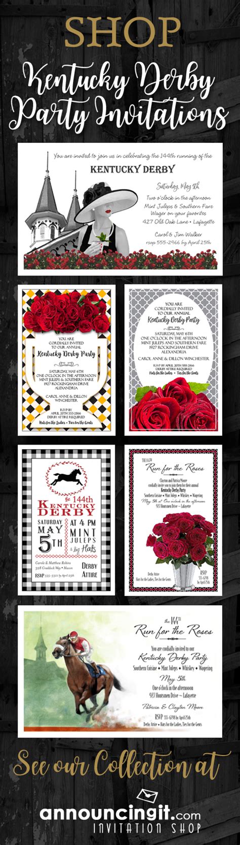 Shop Kentucky Derby Party Invitations at Announcingit.com ...