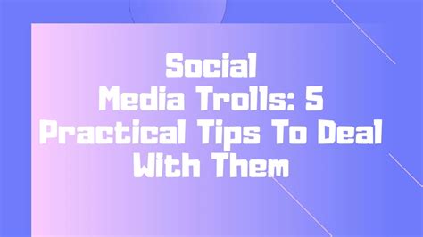 PPT Social Media Trolls 5 Practical Tips To Deal With Them