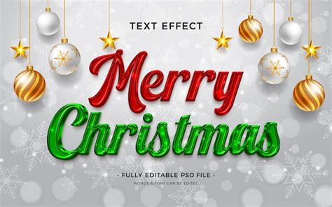 Efecto De Texto De Feliz Navidad Archivo Psd Premium