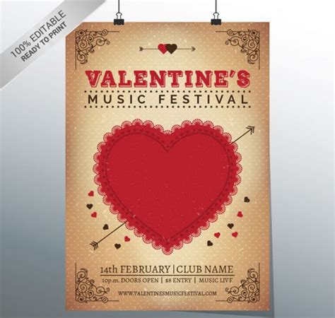 26 Free Valentines Day Flyer Templates For Download Designyep Music