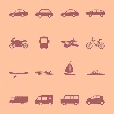 Premium Vector Set Of Transport Icons Collection