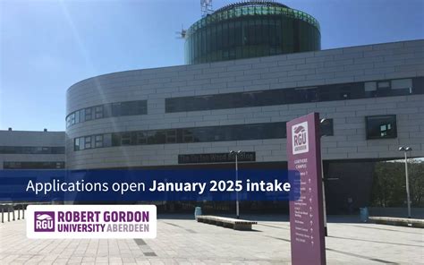 Applications Open January Intake At Robert Gordon University