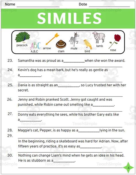 Figurative Language Idioms Similes Metaphors By Teach Simple