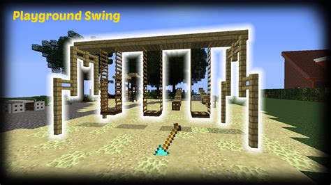 Minecraft How To Make A Playground Swing Youtube