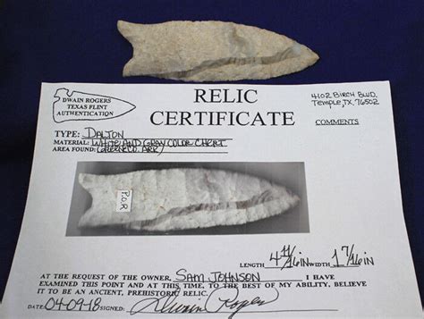 Dalton Point Authentic Prehistoric Arrowhead Artifact Rogers COA Native