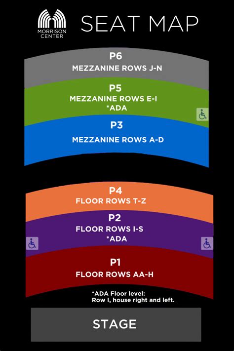 Morrison Center Seating Guide and Ticket Information 34