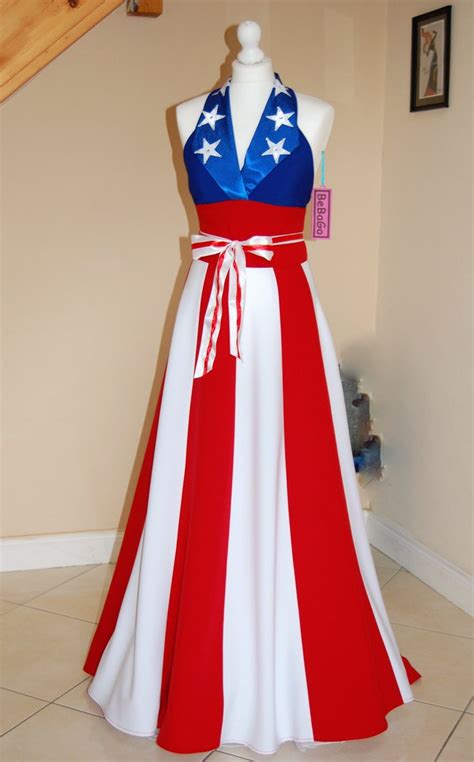 Patriotic Dress America Dressamerican Flag Dressmade To Etsy