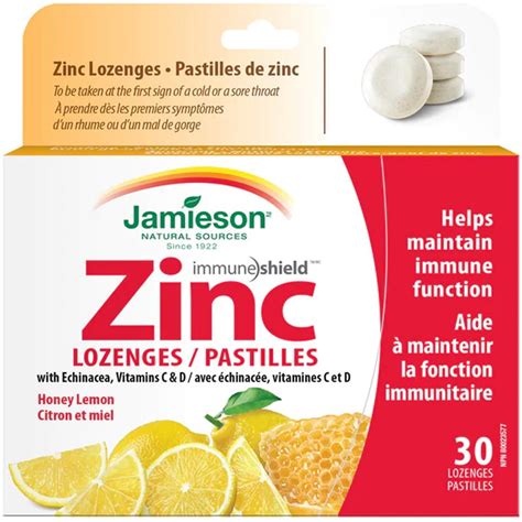 Jamieson Zinc Lozenges with Echinacea, Honey Lemon – Vitamart.ca