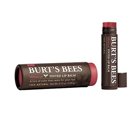 Burt's Bees Tinted Lip Balm, Hibiscus, 0.15 Ounce | Essential-Organic ...