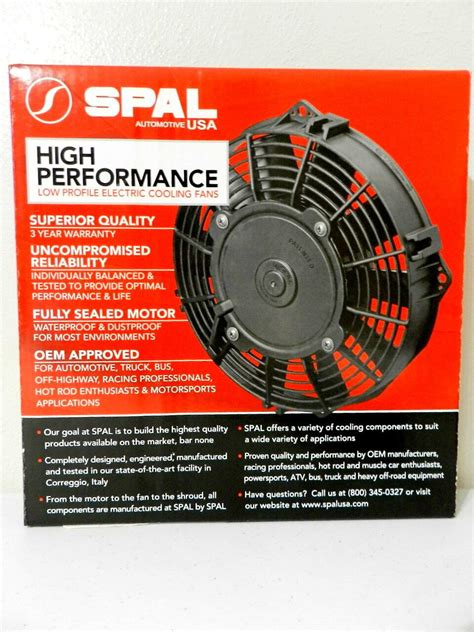 Spal Paddle Blade Puller Fan Cfm Ebay