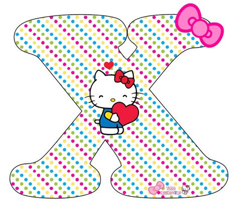 Letra X Hello Kitty Abecedario De Hello Kitty Letras Hello Kitty Alfabeto De Hello Kitty