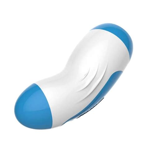 Blue Perfect Vaginal Love Vibrator Masturbator Cup With Strong Suction Cup Sex Toy For Men