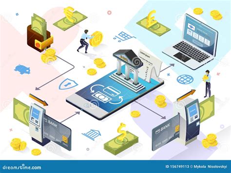 Electronic Banking System Online Payments Vector Stock Vector