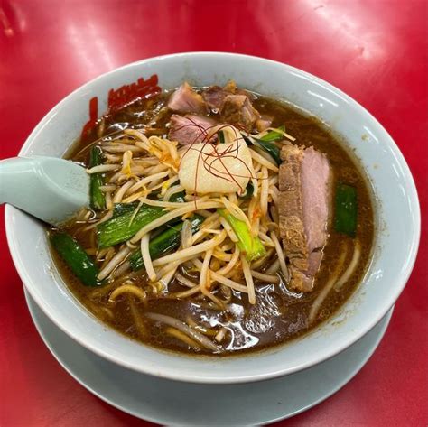 『熟成味噌もやしラーメン半ライスセット コロチャー』ラーメン山岡家 土浦店のレビュー ラーメンデータベース