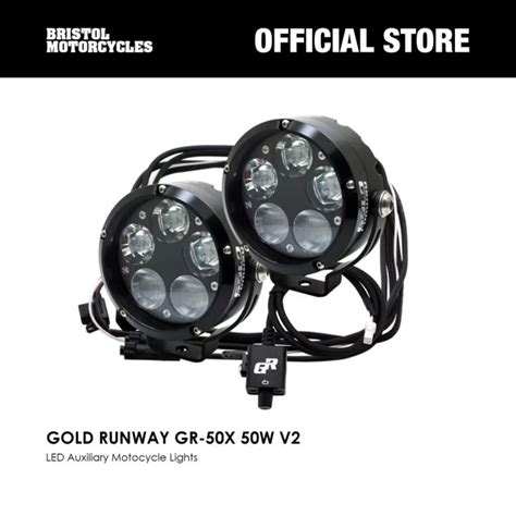 Gold Runway Gr X W Led Auxiliary V And V Motorcycle Fog Light