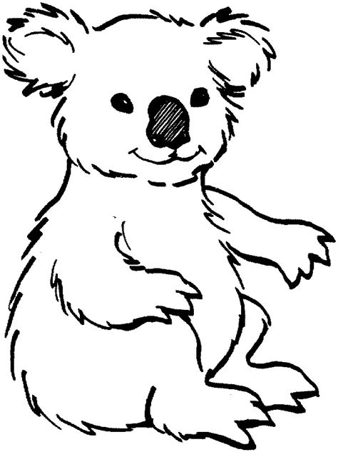 Koala Black And White Clipart - ClipArt Best