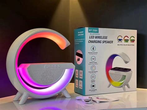 Ars Speaker Bluetooth Bt Wireless Charging Led Warna Lazada