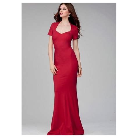 Graceful Stretch Satin Queen Anne Neckline Sheath Evening Dresses