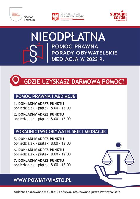 Nieodp Atna Pomoc Prawna Poradnictwo Obywatelskie Mediacja Oraz